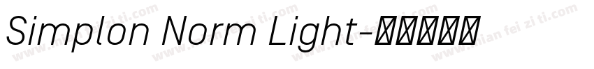 Simplon Norm Light字体转换